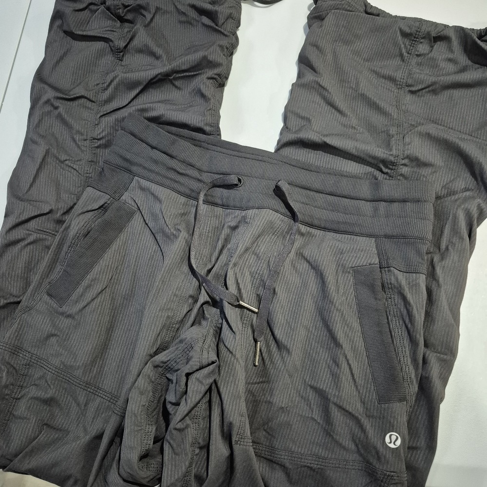 Lululemon Pants Womens 6 Black Dance Studio Lined Full Length Baggy Wide Leg